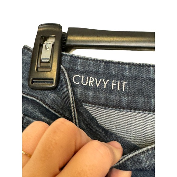 Ann Taylor LOFT Women Jeans Curvy Fit Straight Low-Rise Stretch Denim Blue 27 - Picture 8 of 8